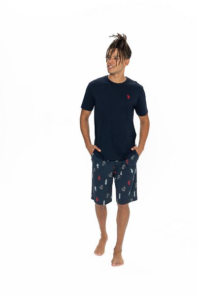 U.S. Polo Assn. Ανδρικό, Αδειοδοτημένο, USPA, 100% Βαμβάκι, (Navy Blue), Σετ σορτς