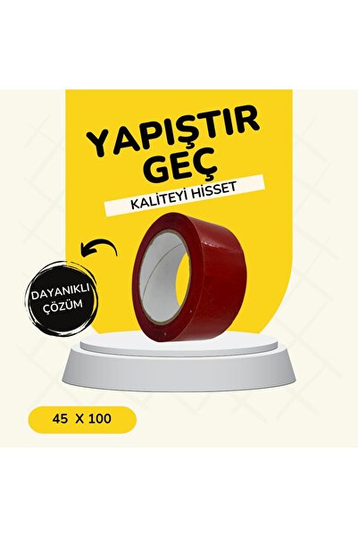 Genel Markalar Kırmızı Koli bandı 45mm X 100m 1.Sınıf yüksek kaliteli koli bandı