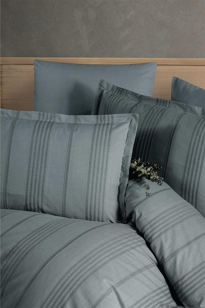 Clasy Σετ Παπλωματοθήκη Arakis Grey 100% Cotton Single Boutique