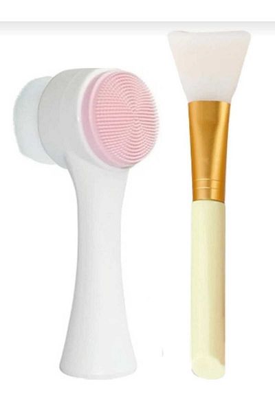 Vi Caro 2-Piece Care Set Double-Sided Facial Cleansing Brush + Mask Applying Brush