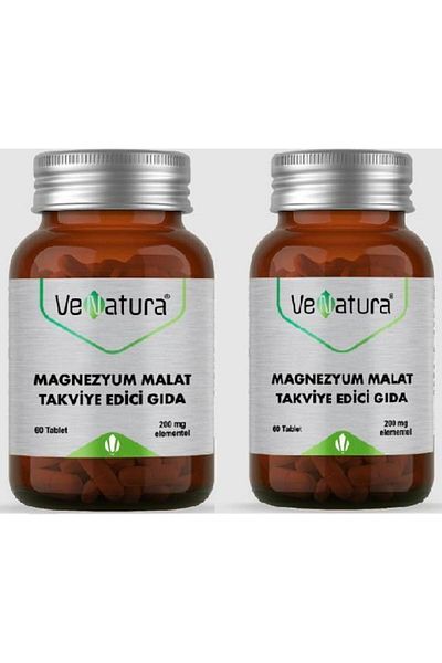 VeNatura 2 Pieces of Malat 60 Tablets Magnesium