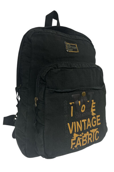 Old Cotton Kaliteli Vintage Salaş Disayn Günlük Gezi Spor Sırt Çantası Matanza Bag 30x42cm