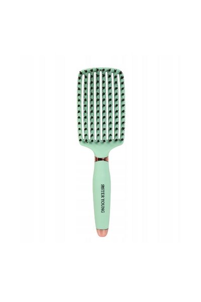SISTER YOUNG OVIA FRESH MINT BV - Perie de păr ventilată cu peri de mistreț natural, mentă
