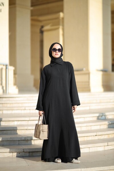 NS Moda طقم حجاب رونا أسود - موديل-531