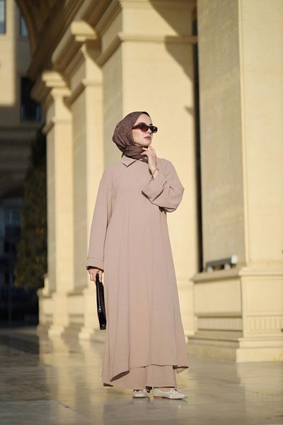 NS Moda طقم حجاب رونا موديل 531 من مينك