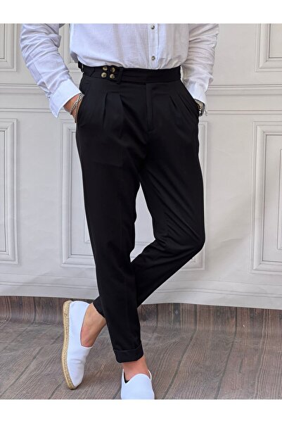 MODEFENDİ Rahat Kalıp Şalvar Kesim Kumaş Pantolon