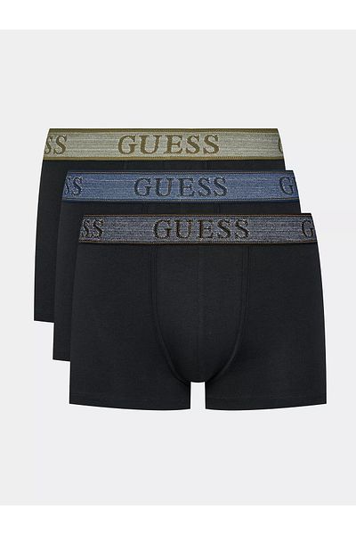 Guess Jeans Guess Jeans Lenjerie intimă 3-pack Black Elastic Bog Μαύρο Σετ μπόξερ