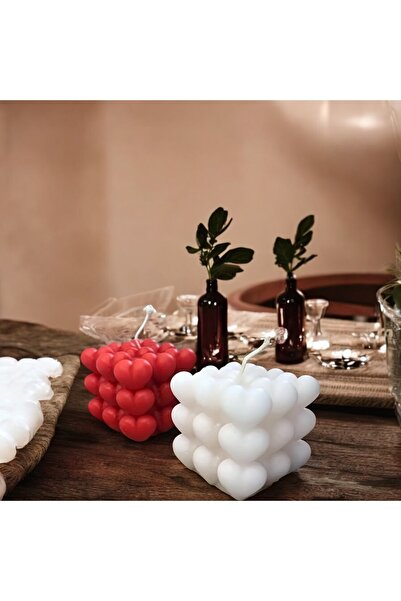Holidella Sevgililer gününe özel kalpli Vegan 2’li Mum.