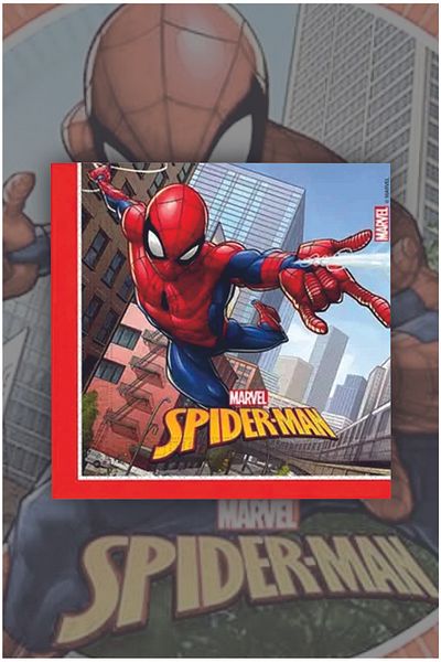 Cansüs Σετ 16 χαρτοπετσέτες με στάμπα Spiderman