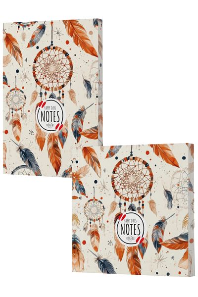 Dokuz Yayınları Vivago Art Feather 5 - Notebook Set with 14X20 Lines and 15X15 No Lines (320 Sheets)