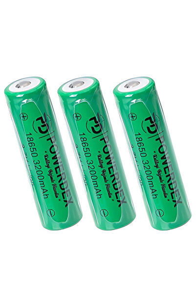 powerdex 18650l 3.7v 3200mah Şarj Edilebilir Li-ion Pil 1 Adet Pil
