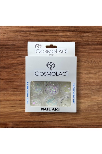 Cosmolac AKVARYUM LAZER FOLYO TIRNAK SÜSLEME SETİ 6 LI
