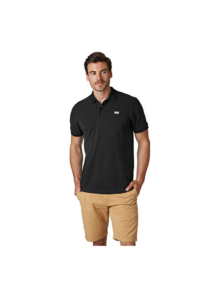 Helly Hansen Ανδρικό μπλουζάκι Polo με λαιμόκοψη σε μαύρο χρώμα Transat