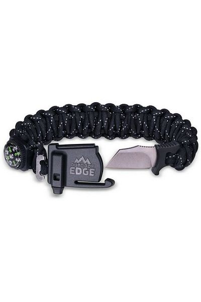 Outdoor Edge سوار سكين كبير من ParaSpark Paracord Survival مقاس 3.17 × 11.43 × 26.67 سم