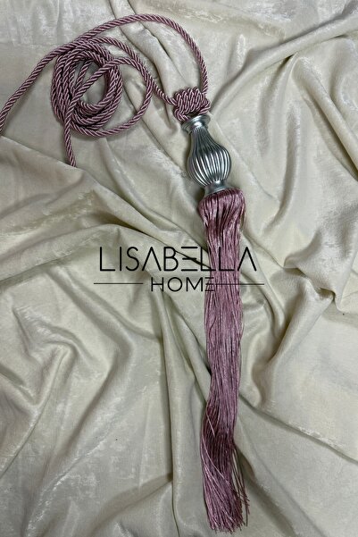 LisabellaHome Curtain Tieback, Curtain Tie, Curtain Holder and Brochol Pink