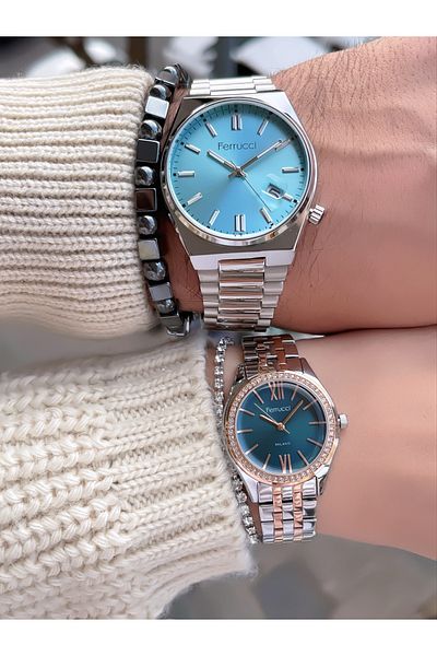 Ferrucci Steel Cord Lovered Double Wristwatch 3 Atm Waterproof