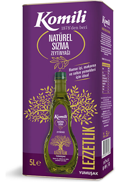 Komili Lezzetlik Yumuşak Natürel Sızma Zeytinyağı 5 lt