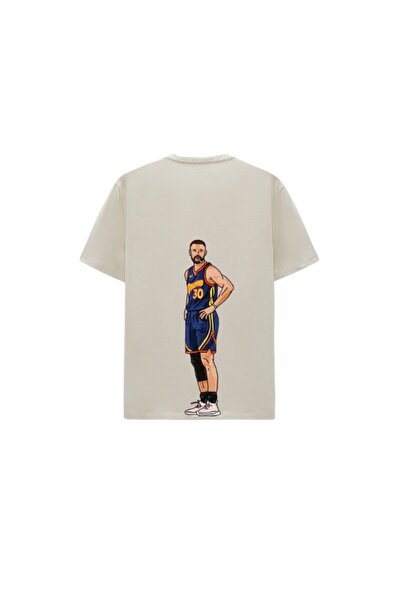 CC STORE Tricou oversize unisex Nba Cream Curry