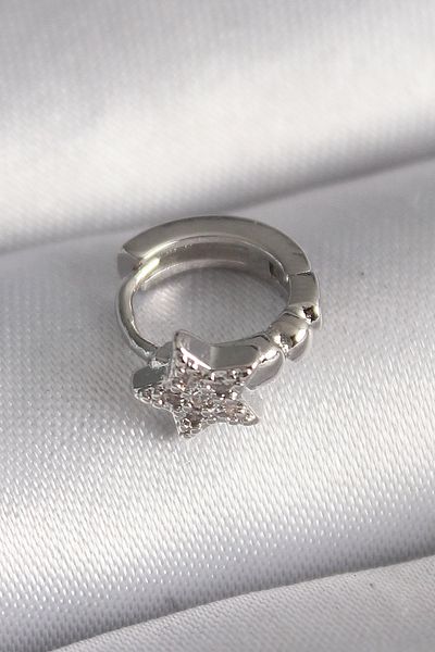 Skygo 316L Steel Silver Color Zircon Stone Star Model Tragus Piercing - Tj-Pr1333
