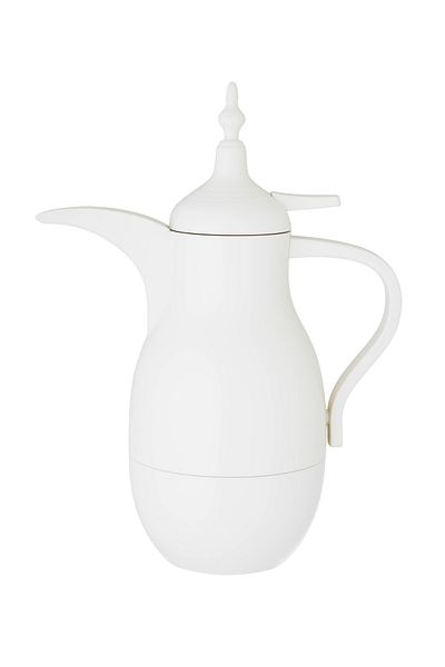HIC Nora Single Thermos Dallah 1.0 Liter mat white