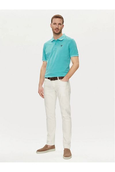 Guess Jeans Tricou polo Guess turcoaz pentru bărbați