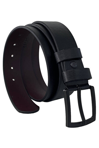 S.S SÜZER DERİ Чорний прямий модель штучна шкіра 4 см спортивний ремінь