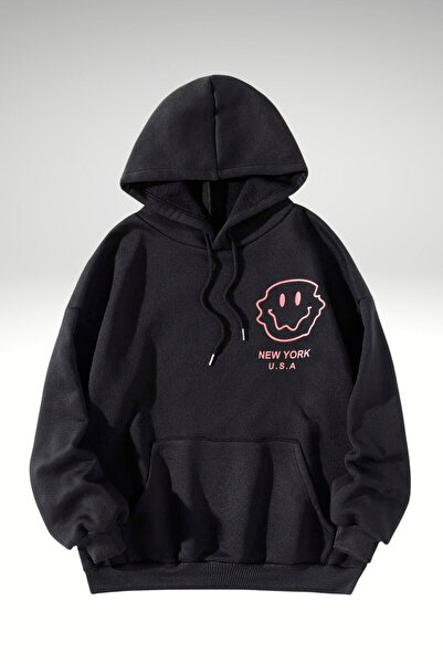 CC STORE Ню Йорк, САЩ. Суитшърт с печатен дизайн в черно