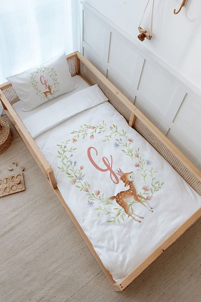 Tuğba Kuğu Montessori Duvet Cover Set - Little Deer Series, Letter g (100X200)
