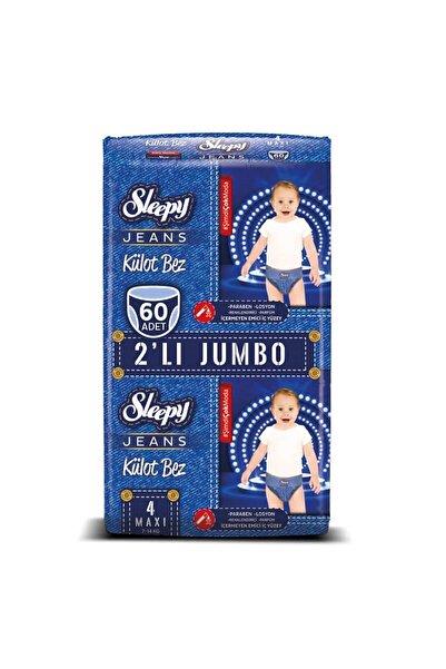 Sleepy Jeans Külot Bez 4 Beden Maxi 2'Li Jumbo 60 Adet