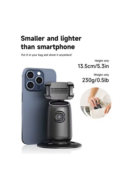 NEFFO Yüz Takibi Yapan 360° Dönen Gimbal Telefon Sabitleyici Video Çekimi İçi...