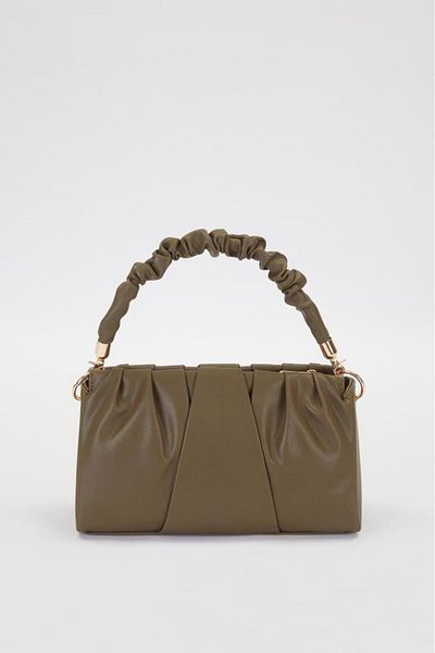 Levidor Khaki Drawstring Detailed Handbag