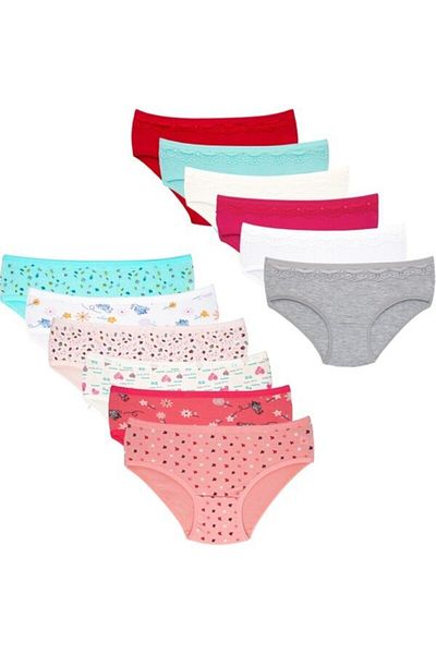 Pardon 12 Pack Cotton Combed Girls Bikini Panties
