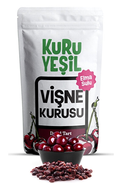 Kuru Yeşil Sağlıklı Atıştırmalıklar Vişne Kurusu - Kuru Vişne - Kuru Meyve - Meyve Kurusu - Şekersiz - Çekirdeksiz - 100 gr