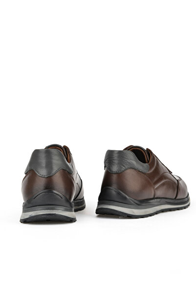 Ziya Ανδρικά αθλητικά παπούτσια από γνήσιο δέρμα - 1511002 Z415 Καφέ