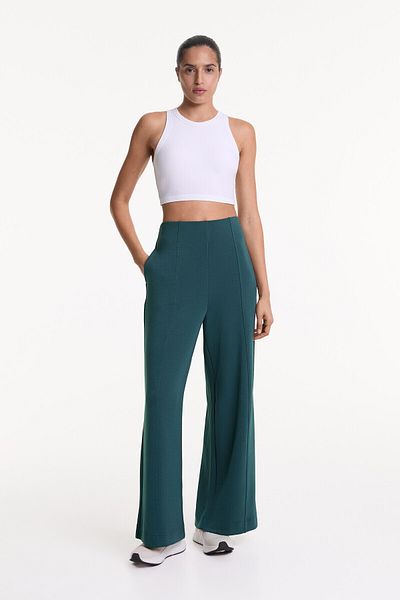 Oysho Straight-leg trousers with modal and crease