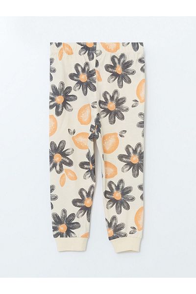 LC Waikiki New Season Elastic Waist Floral Baby Girl Pajama Bottom - S57673Z1