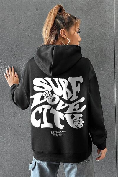 CC STORE Top cu mânecă lungă imprimat cu design Surf Live City - Hanorac