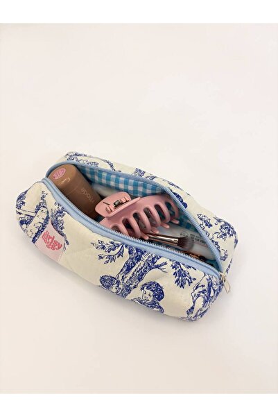 girlsybags Tek Gözlü Kalemlik Yıkanabilir Fermuarlı Okul Kalem Kutusu 21x10x7 Ölçüler