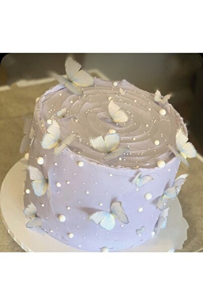 sevvom Yenilebilir Kağıt Kelebek Resimli Pasta Kurabiye Üstü Baskı Kağıdı