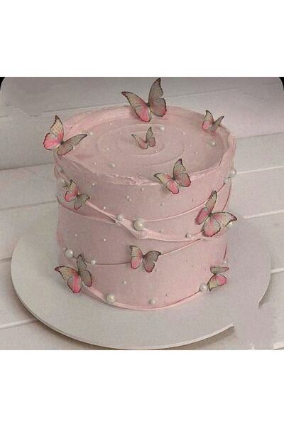 sevvom Yenilebilir Kağıt Kelebek Resimli Pasta Kurabiye Üstü Baskı Kağıdı