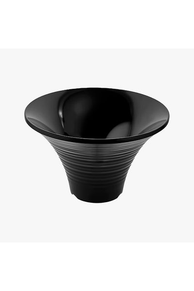 HIC Melamine Serving Bowl Black Color Size 28 cm