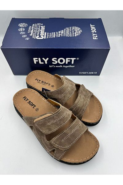 kismet kundura Ανδρικές παντόφλες μπεζ Velcro