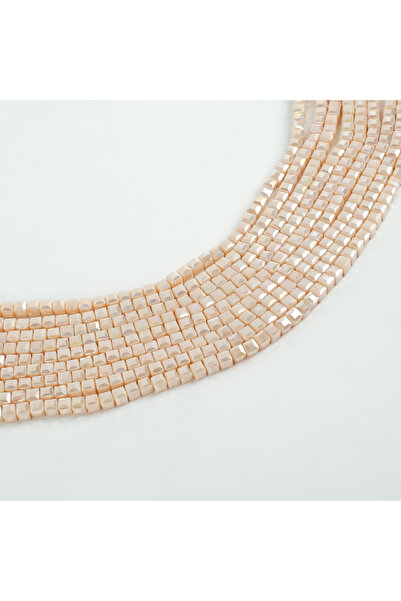 yfhobi 1 Dizi (90-95Adet) - 4 mm Küp Kristal Cam Boncuk Dizisi Mat Janjanlı Ş...