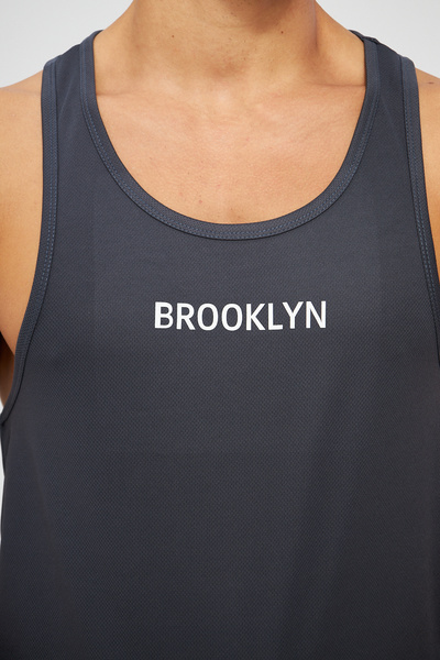 Moda Işık Men's Athlete Printed Athlete - Anthracite Color