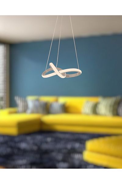 neeko Bonna Modern Gray Led Pendant Lamp Chandelier |   4000K Daylight |   24W