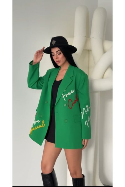 EsSo butik Embroidery detailed blazer jacket
