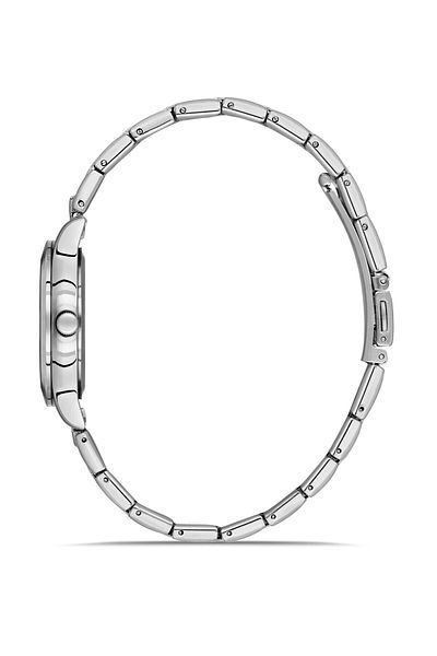 Romanson Rm4205Uu1Was2W Steel Cord Silver Color Stone Women's Wristwatch with Calendar