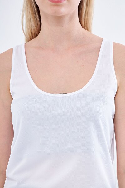 Moda Işık White Kobe Printed Thick Strap Athlete Undershirt