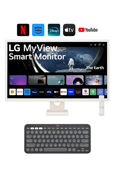 LG Akıllı Monitör-TV 27" 70 Ekran Wi-Fi, Bluetooth, Hoparlör ve Kablosuz Ekran Yansıtma+Onerous Aparat