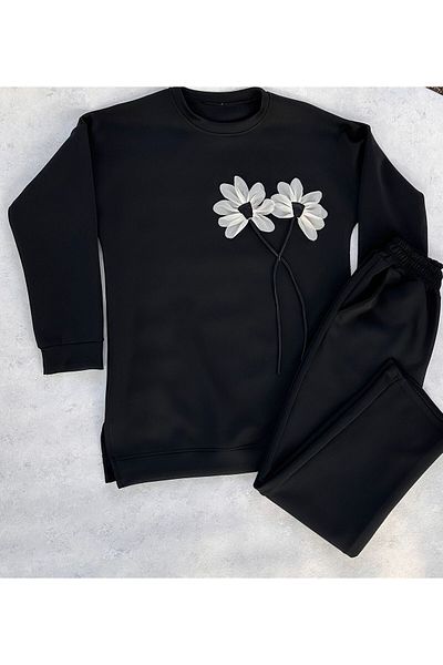 FADME TEKSTİL Scuba Daisy Detailed Double Suit